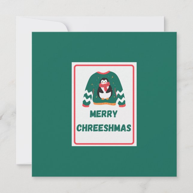 Carte Joyeux Chreeshmas Penguin (Devant)