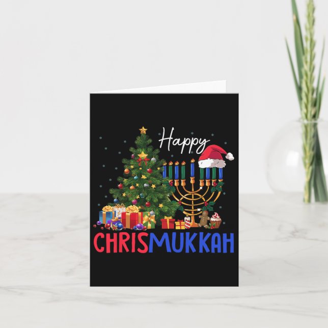 Carte Joyeux Chrismukkah Joyeux Noël Hanoukka 2 (Devant)
