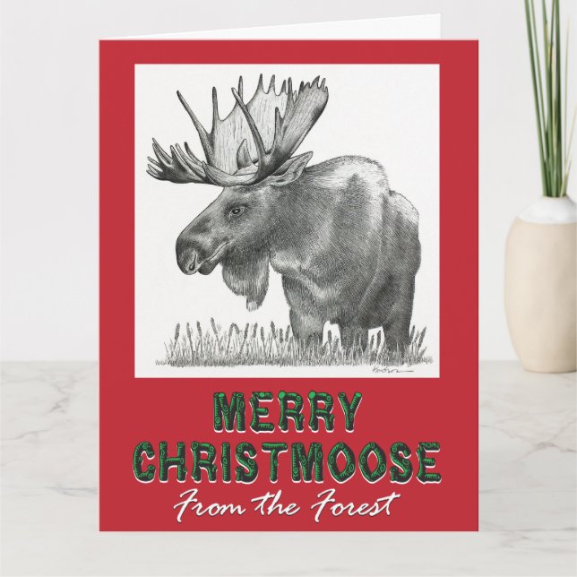 Carte Joyeux Christ Moose (Devant)