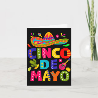 Carte Joyeux cinco de mayo mexicain chapeau margarita