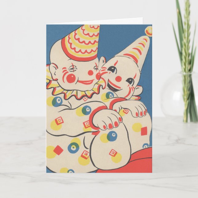 Carte Joyeux Clowns d'anniversaire (Devant)