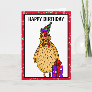 Carte Joyeux Clucs Anniversaire Poulet