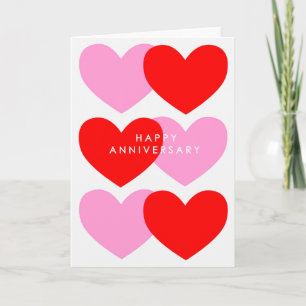 Carte Joyeux Coeurs d'anniversaire