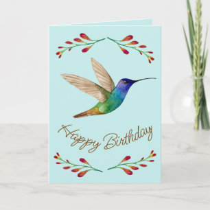 Carte Joyeux colibri d'anniversaire