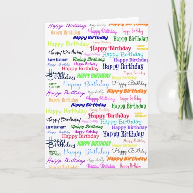 Carte Joyeux Collage d'anniversaire (Devant)