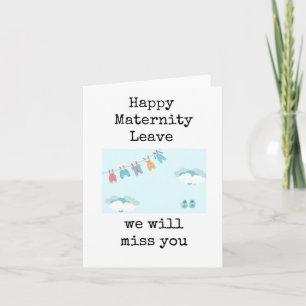 Carte Joyeux congé de maternité, Lingerie bébé
