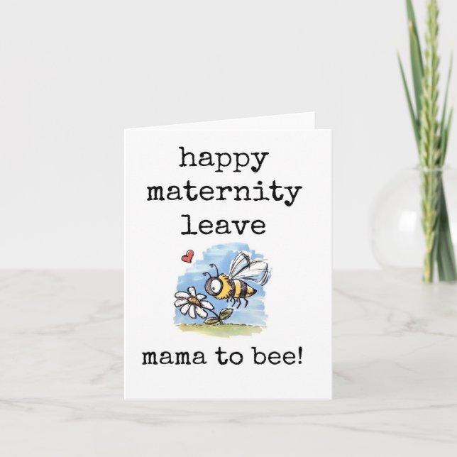 Carte Joyeux congé de maternité, maman à être (Devant)