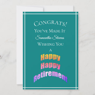 Carte Joyeux Congrès de retraite Vous lui avez fait n'im