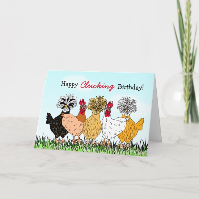 Carte Joyeux Coucher Anniversaire Vous Vieux Hen (Devant)