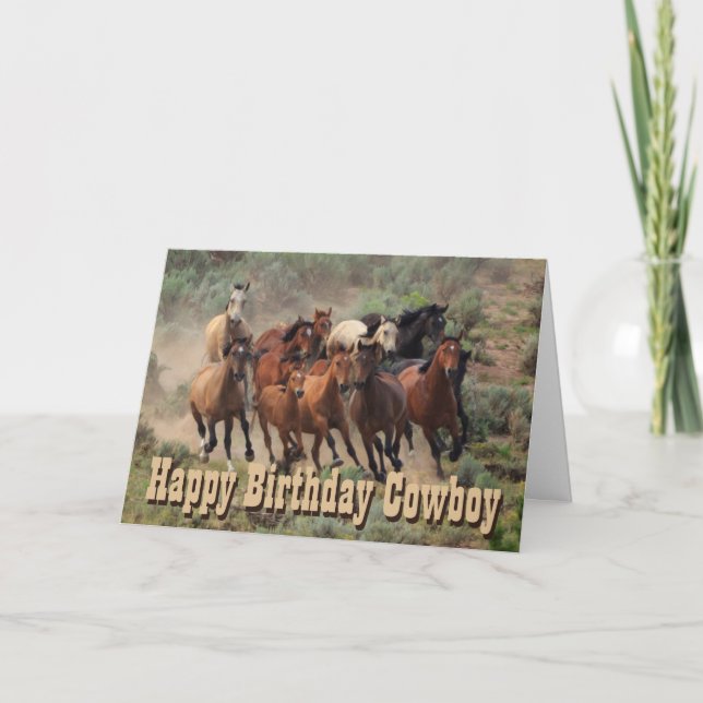 Carte Joyeux Cowboy d'anniversaire (Devant)