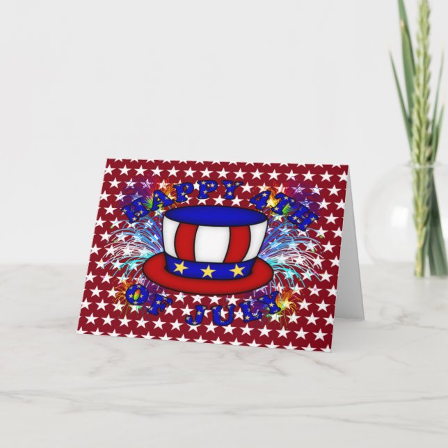 Carte Joyeux Crackers du 4 juillet (Devant)