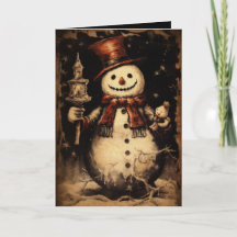 Joyeux Creepmas Épouvantail Bonhomme de Neige Goth
