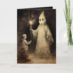 Carte Joyeux Creepmas Fantôme Spooky Gothique Vintage