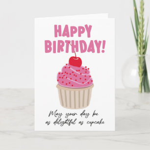 Carte Joyeux Cupcake d'anniversaire