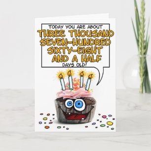 Carte Joyeux Cupcake d'anniversaire - 10 ans
