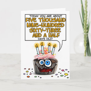 Carte Joyeux Cupcake d'anniversaire - 16 ans