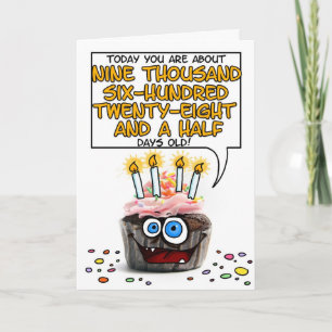 Carte Joyeux Cupcake d'anniversaire - 26 ans