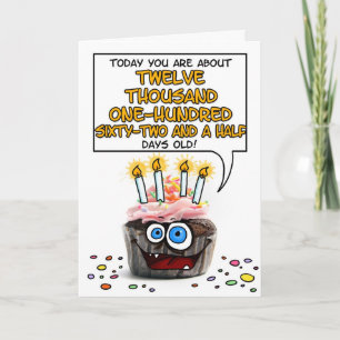 Carte Joyeux Cupcake d'anniversaire - 33 ans