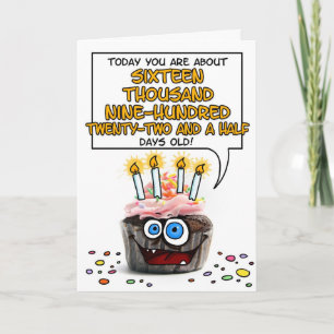 Carte Joyeux Cupcake d'anniversaire - 46 ans