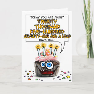 Carte Joyeux Cupcake d'anniversaire - 56 ans
