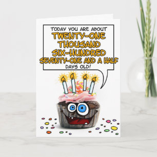 Carte Joyeux Cupcake d'anniversaire - 59 ans