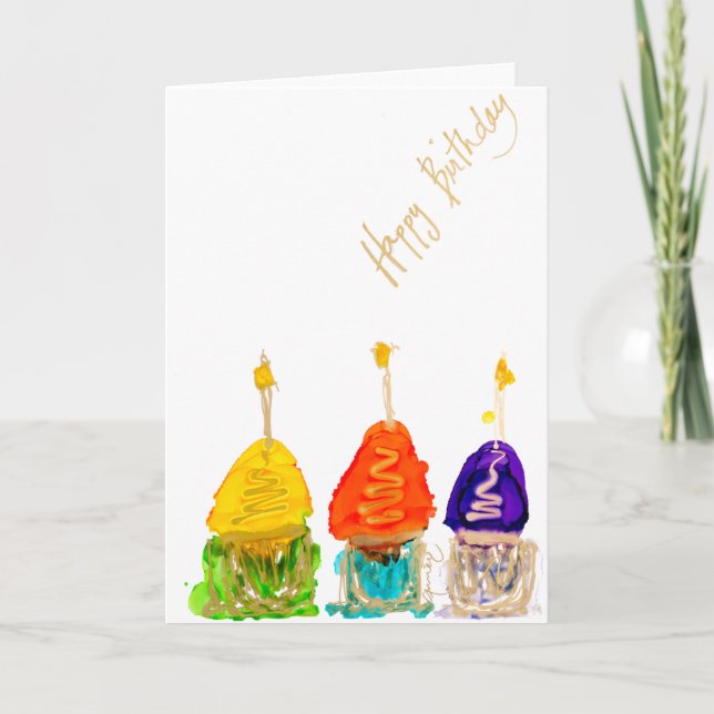 Carte Joyeux Cupcakes Lovitude Anniversaire (Devant)
