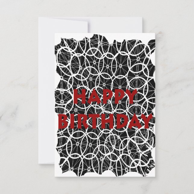 Carte Joyeux cycliste d'anniversaire (Devant)