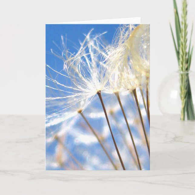 Carte Joyeux, Danser Dandelion Poof, Poésie de la nature (Devant)