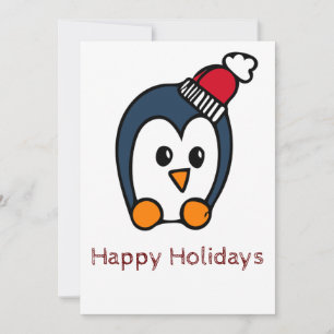 Carte Joyeux de vacances Penguin