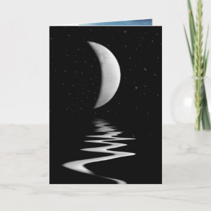 Carte Joyeux demi-anniversaire Lune