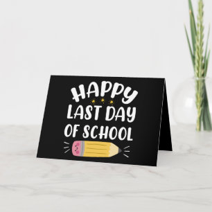 Carte Joyeux Dernier Jour D'École Enseignant Et Élève