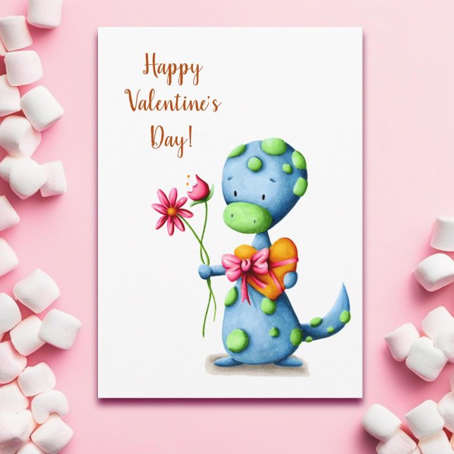 Carte Joyeux Dinosaure de la Saint Valentin (Créateur téléchargé)