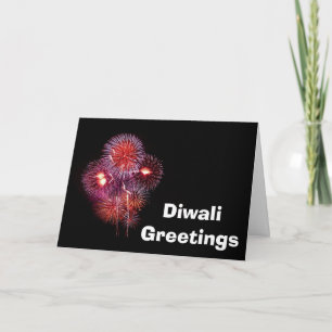 Carte Joyeux Diwali avec feu d'artifice texte personnali