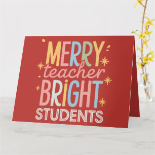 Carte Joyeux Enseignant Brillant Étudiants Noël Drôle Xm