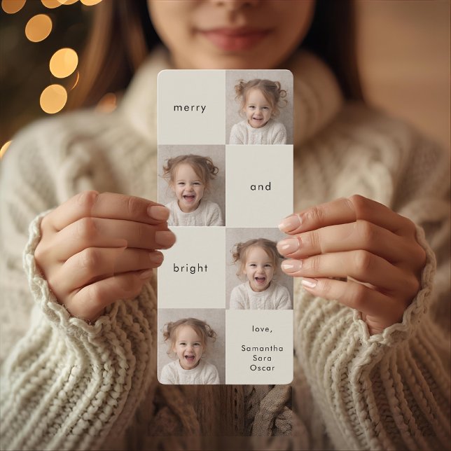 Carte Joyeux et brillant collage photo Noël (Créateur téléchargé)