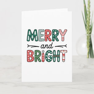 Carte Joyeux et brillant Noël Famille Noël Noël