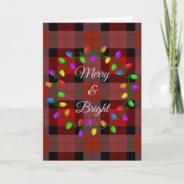 Carte Joyeux Et Lumineux Feux De Noël (Devant)
