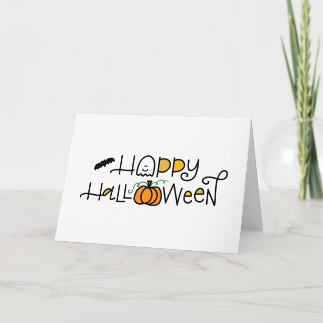 Carte Joyeux fantôme d'Halloween (Devant)