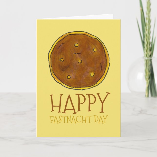 Carte Joyeux Fasnacht Fastnacht Day PA Dutch Donut Lent (Devant)