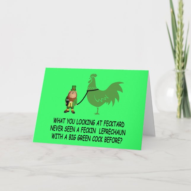 Carte Joyeux fecktard de la Saint-Patrick (Devant)