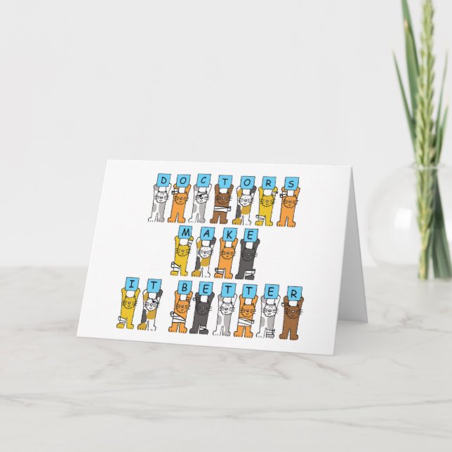Carte Joyeux fêtards de la Journée des médecins en banda (Devant)