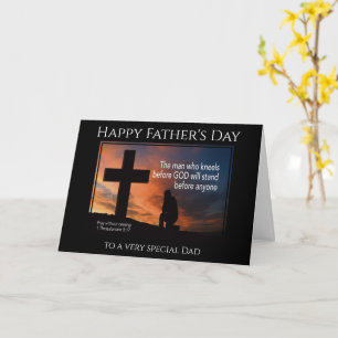 Carte Joyeux Fête des pères HOMME QUI SAIT AVANT DIEU