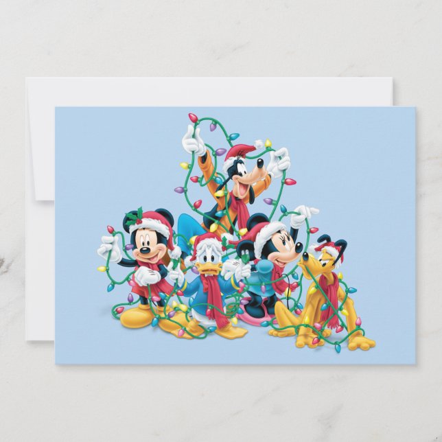 Carte Joyeux Fêtes| Mickey & Friends (Devant)