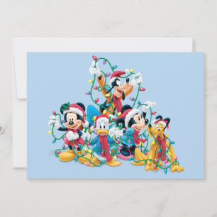 Carte Joyeux Fêtes  Mickey & Friends