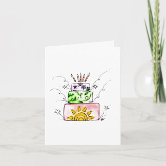 Carte Joyeux feu d'artifice d'anniversaire
