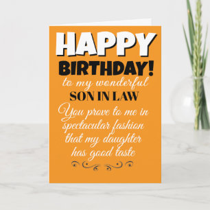 Carte Joyeux fils d'anniversaire en droit