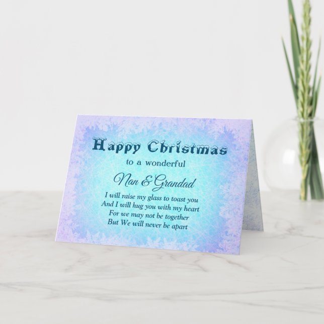 Carte Joyeux Fils de Noël et Distance de Nan & Grand (Devant)