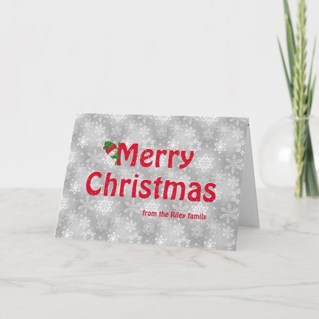 Carte Joyeux flocon de Noël (Devant)