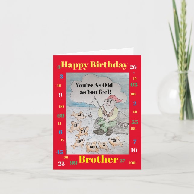 Carte Joyeux frère d’anniversaire - vous êtes aussi vieu (Devant)