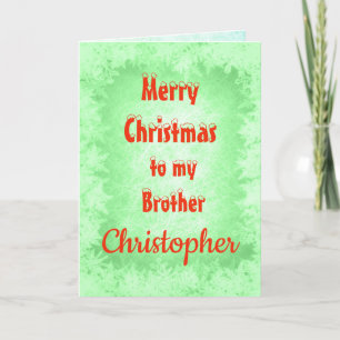 Carte Joyeux frère de Noël personnalisé